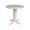 International Concepts 36 in. Solid Wood Round Top Pedestal Dining Table with 4 Counter Height Stools, Unfinished K-36RT-23B-S402-4 - alternate 4